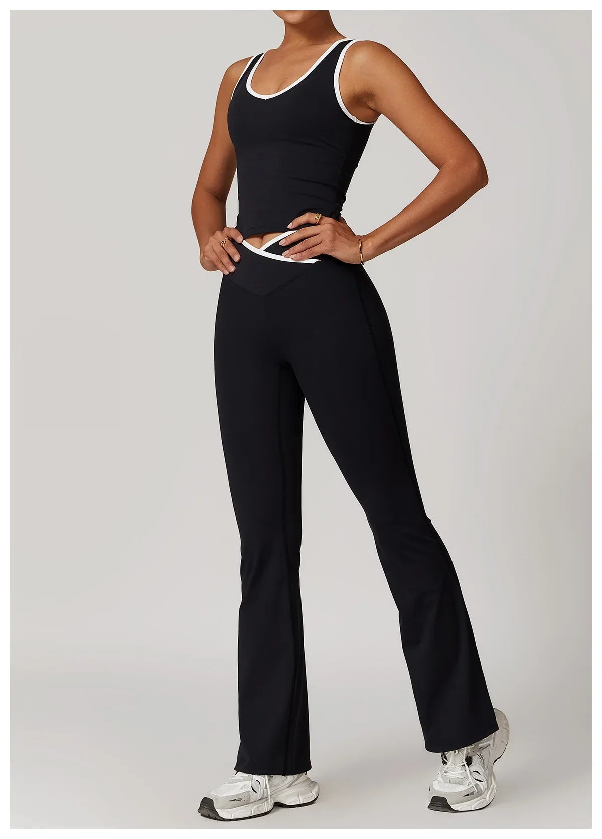 Yoga Set 2 Pieces Workout Outfits Fitness Sportswear Gym Tracksuit High Waist Leggings Sports Bra Athletic Wear Women Clothes