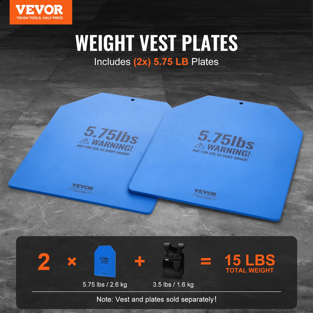 VEVOR Weight Vest Plates for Strength Training Running Workout 2x3.75 LB Plates